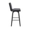 Armen Living Renee 26" Swivel Gray Faux Leather and Black Wood Bar Stool LCRNBABLGR26 - alternate 9
